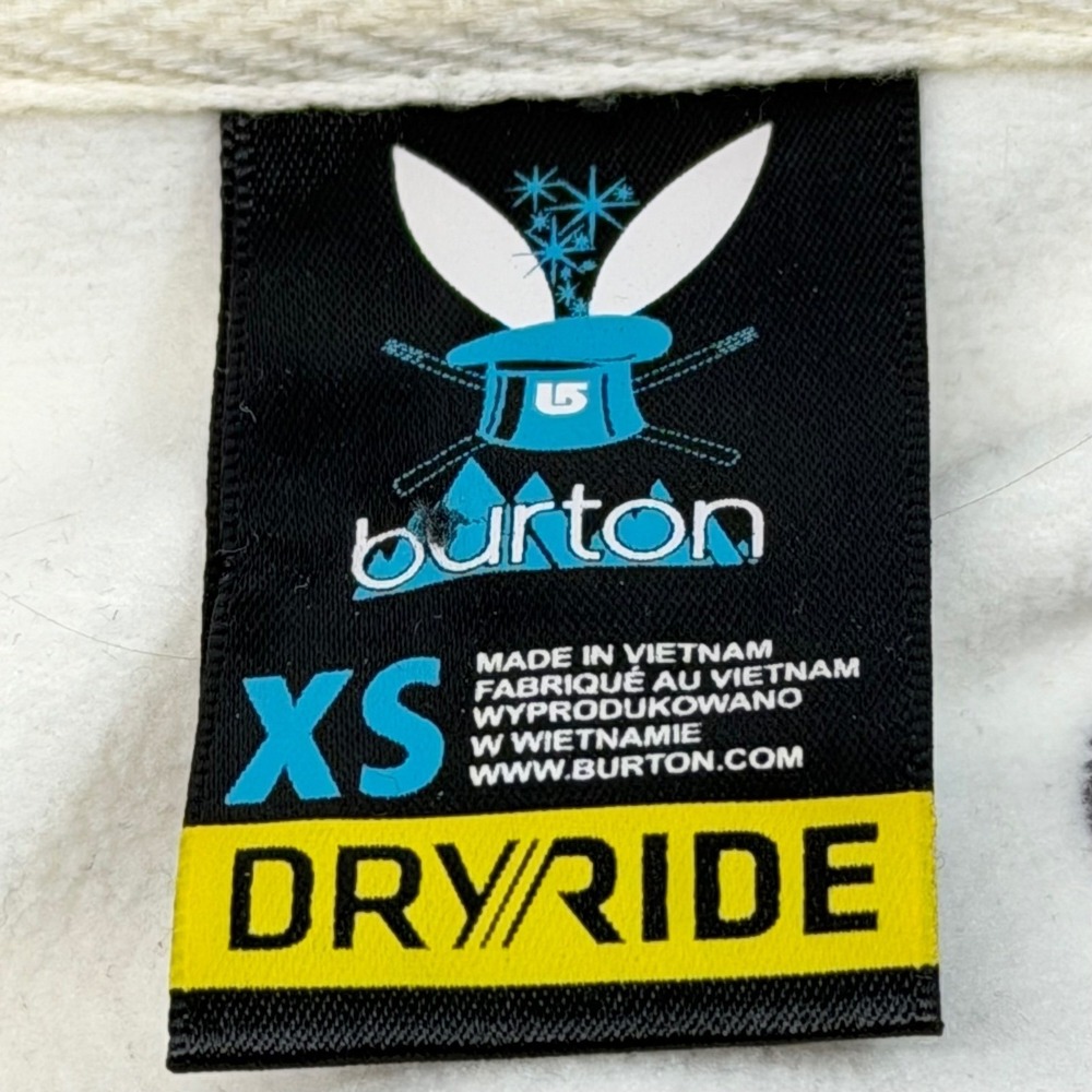 Burton Women's XS Dryride Ski Snowboard Jacket Cream Grid Y2K - Picture 8 of 13